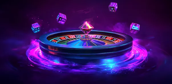 Spinning roulette wheel